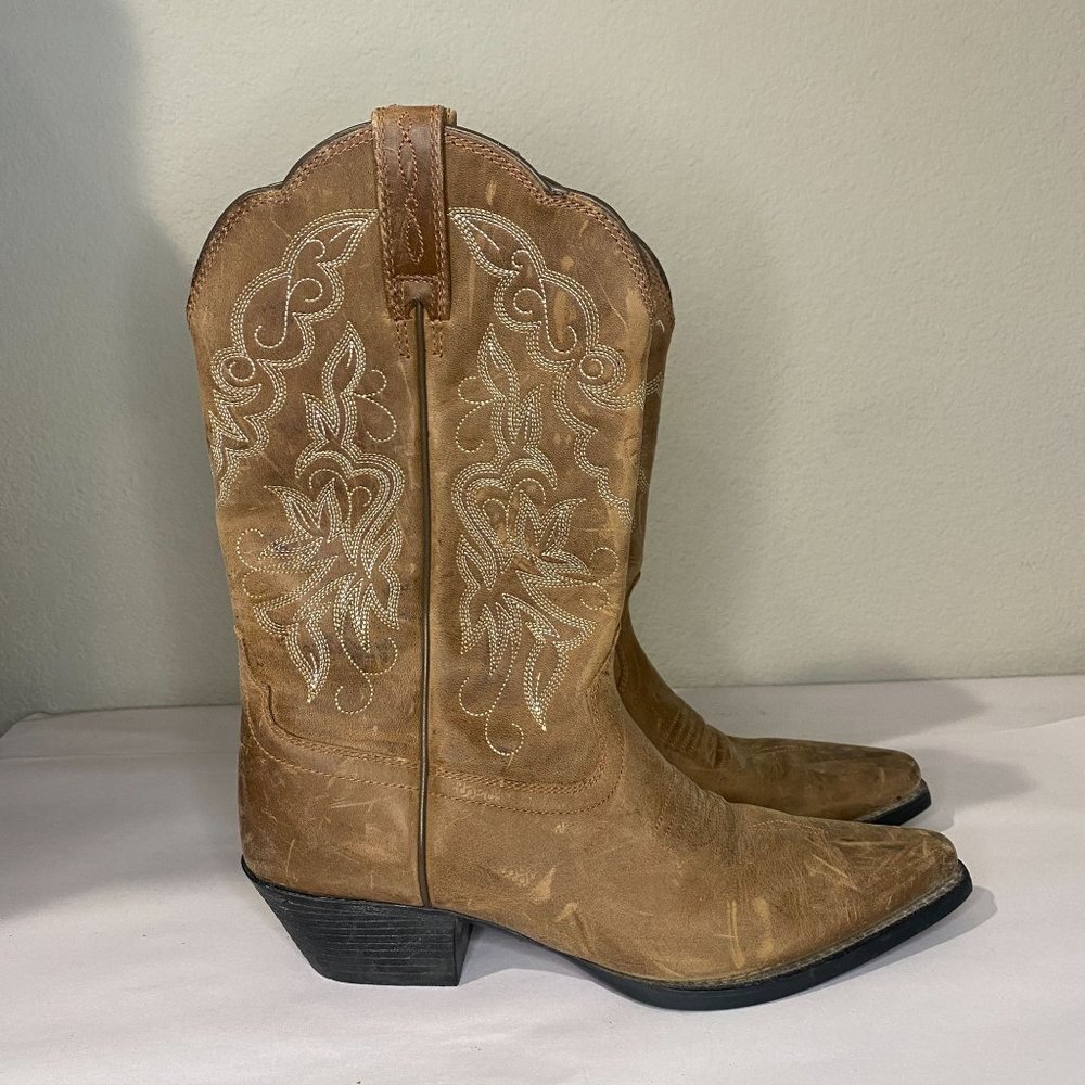 Ariat Leather Boots Heritage Western J Toe Sassy Brown